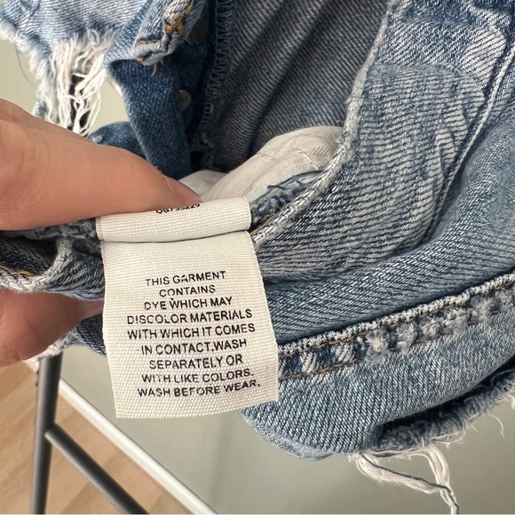 We the Free Loving Good Vibrations Frayed Denim Shorts - Picture 9 of 10